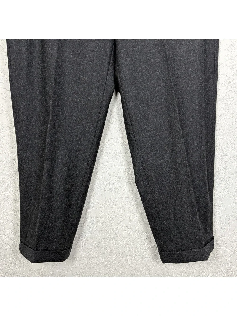 Ermenegildo Zegna Men’s 36 100% Wool Dress Pants Gray Cuffed Hem Luxury Office